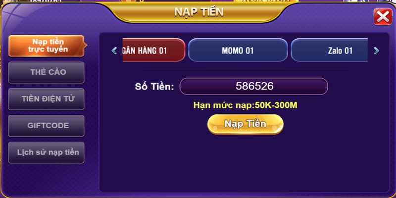 Nạp tiền Net88 Các phương thức nạp tiền Net88 phổ biến